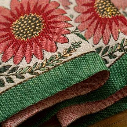 Boho tafelloper – geborduurd polyester doek van 121.92 cm voor koffietafel, kast en feestdecoratie