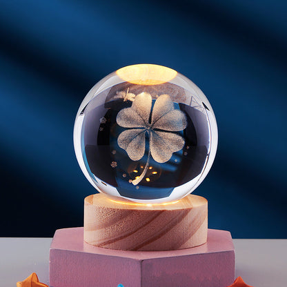 3d led nachtlamp met kristallen ontwerp