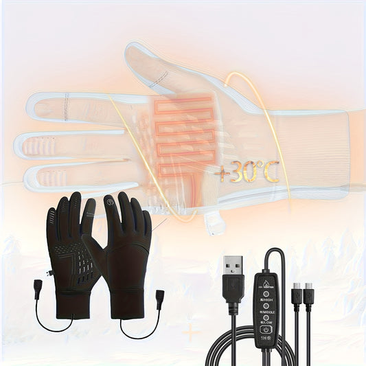 ThermaGrip USB Verwarmingshandschoenen – Dubbelzijdige Warmte voor Winter & Werk