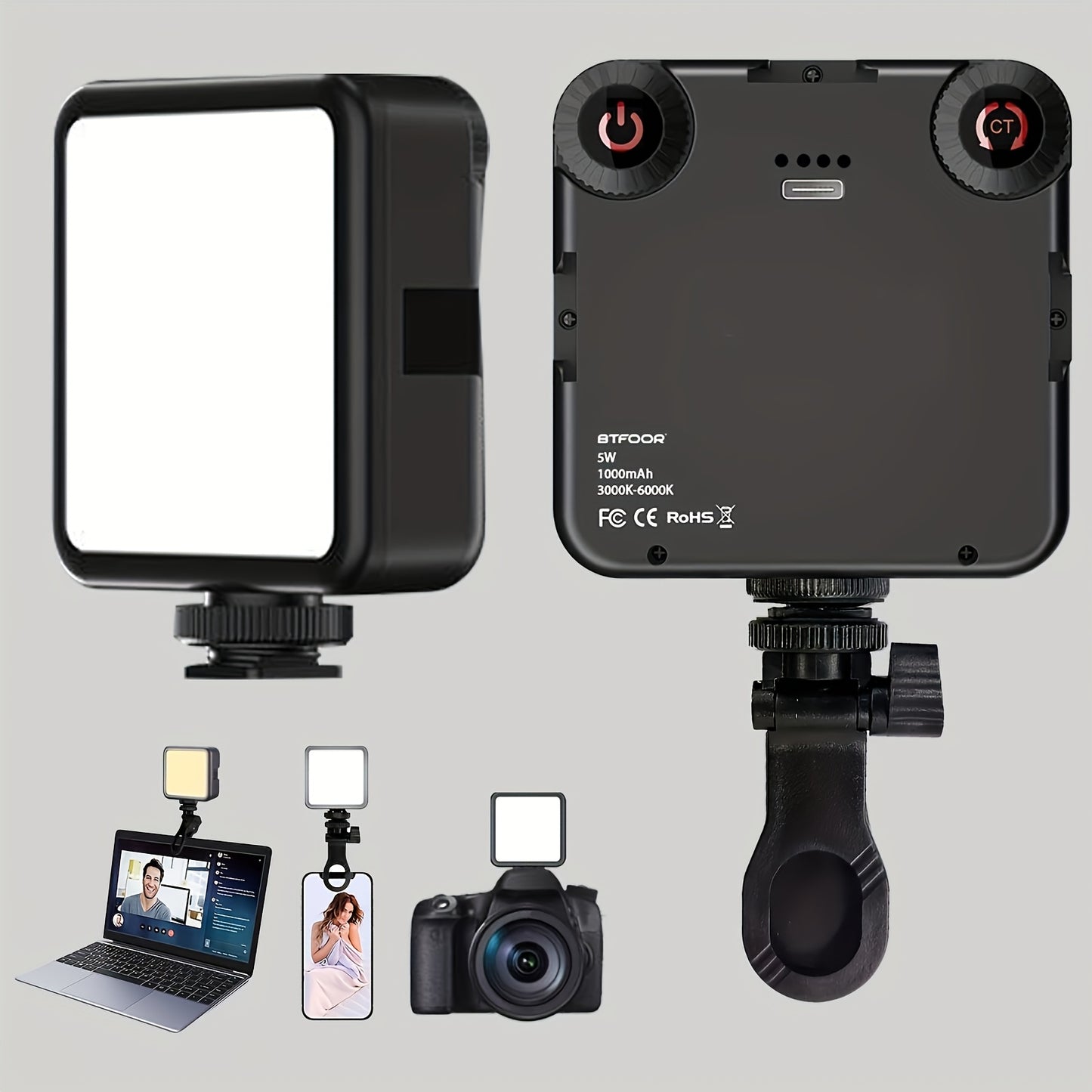 LED Clip‑Vullicht voor Fotografie en Video