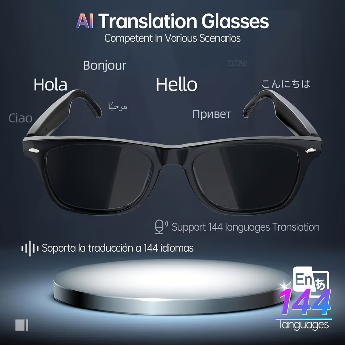 Slim Zien & Verstaan – AI Vertaalbril met Audio & Assistentie