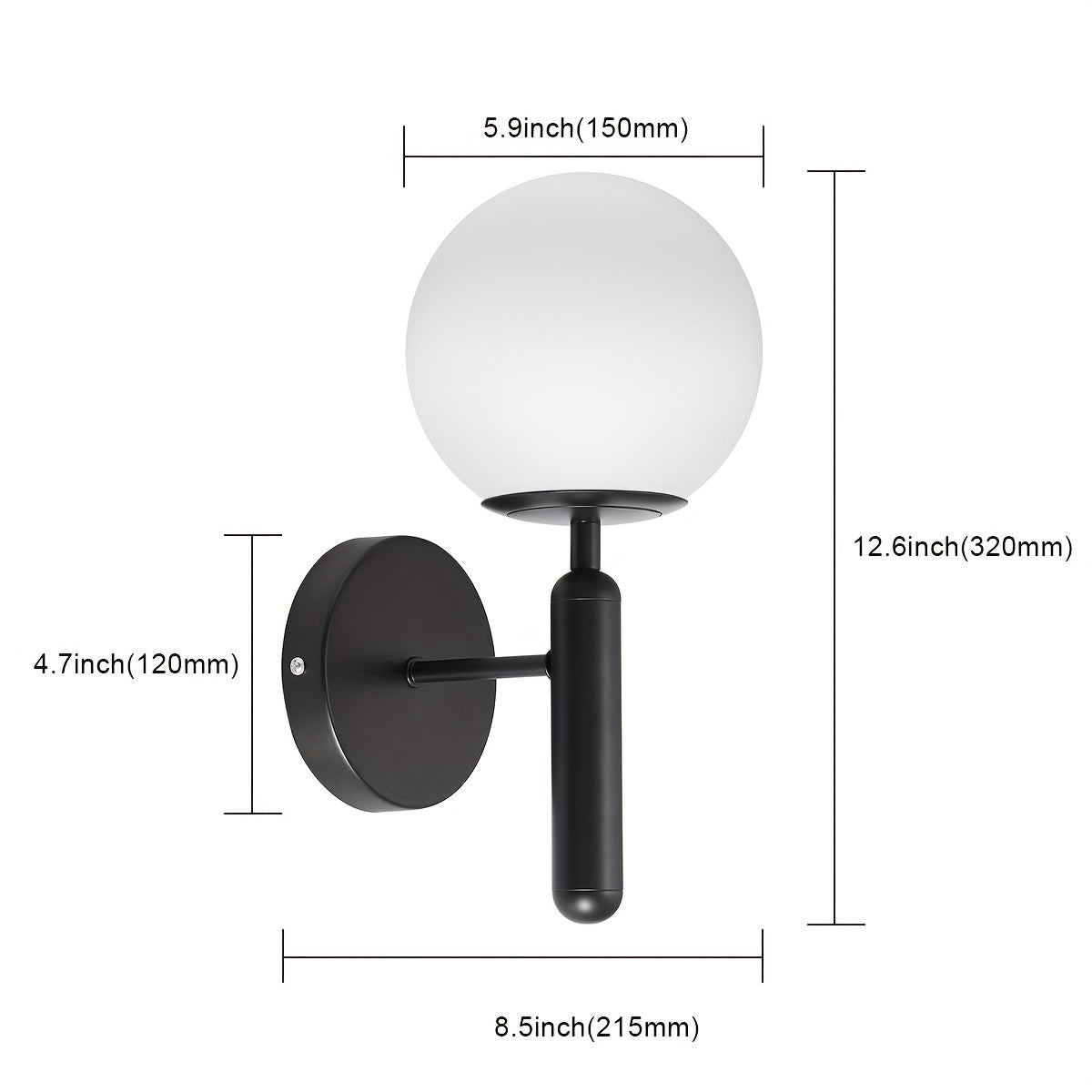 Glazen Wandlamp Met Moderne Bolvorm Voor Zachte Elegante Sfeerverlichting