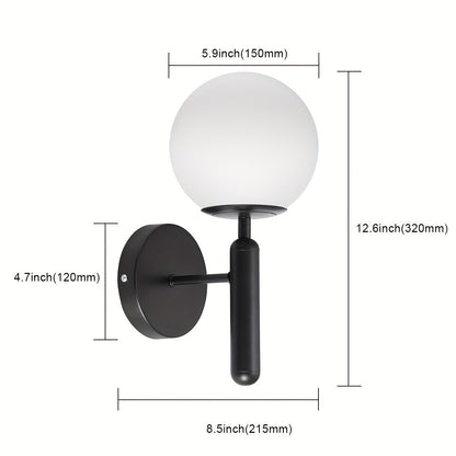 Glazen Wandlamp Met Moderne Bolvorm Voor Zachte Elegante Sfeerverlichting