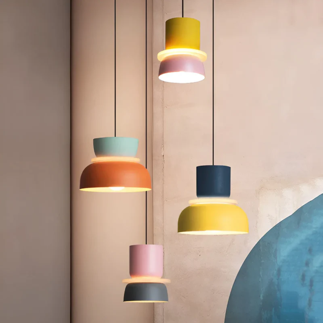 Moderne Hanglamp Met Macaron Design Voor Sfeervolle Verlichting