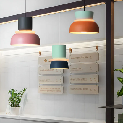 Moderne Hanglamp Met Macaron Design Voor Sfeervolle Verlichting