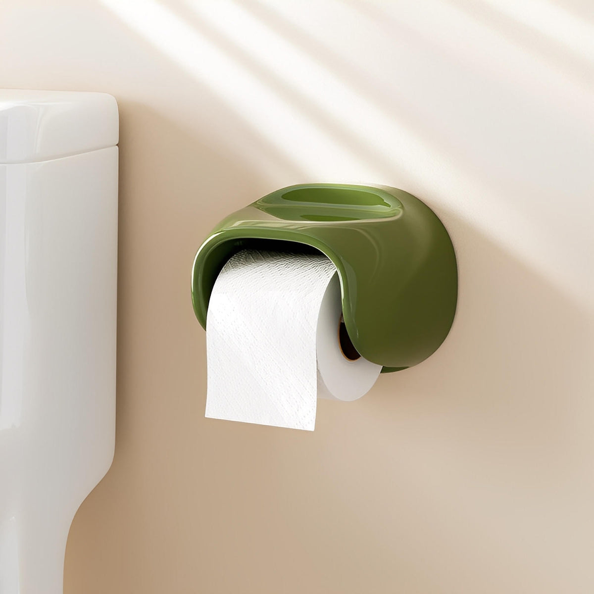 Wandhouder Voor Toiletpapier Met Opbergvak En Modern Rond Design