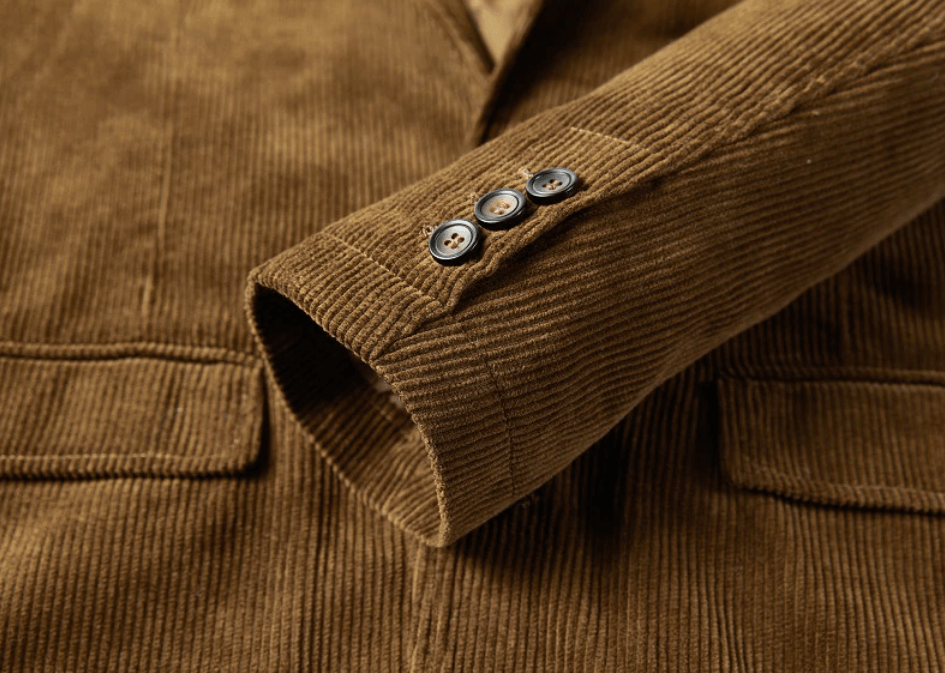 Heren Corduroy Blazer met Klassieke Pasvorm