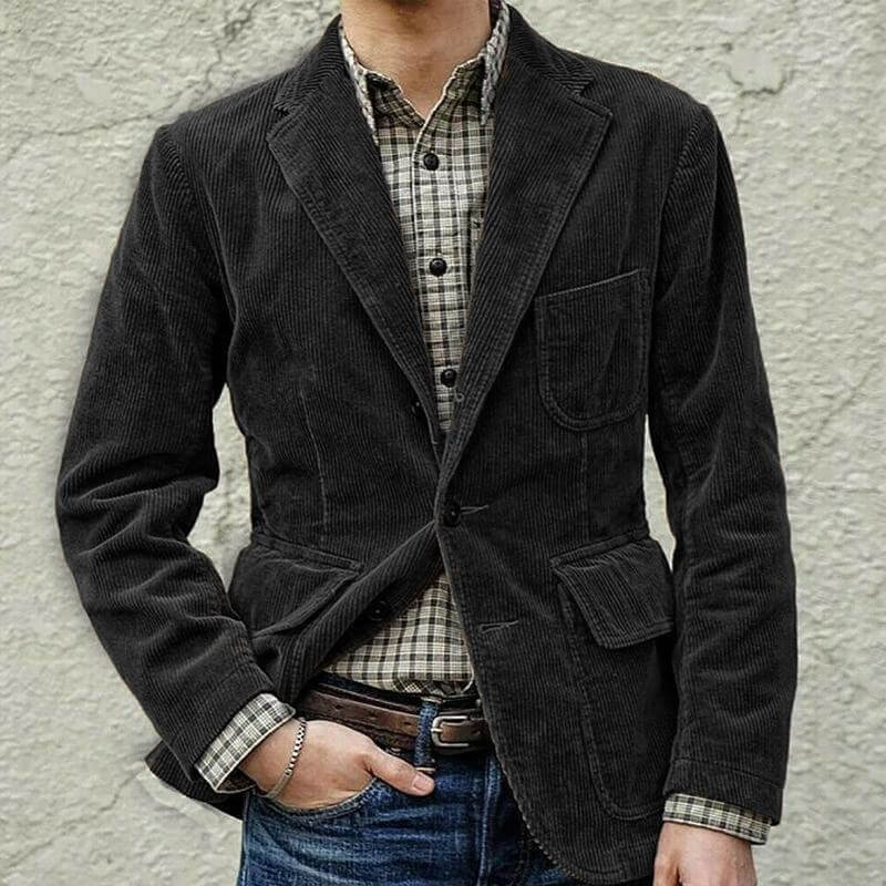 Heren Corduroy Blazer met Klassieke Pasvorm