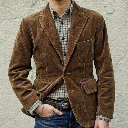 Heren Corduroy Blazer met Klassieke Pasvorm