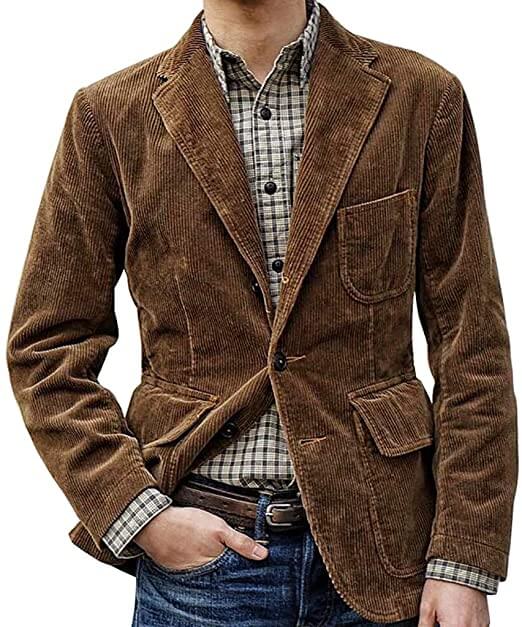 Heren Corduroy Blazer met Klassieke Pasvorm