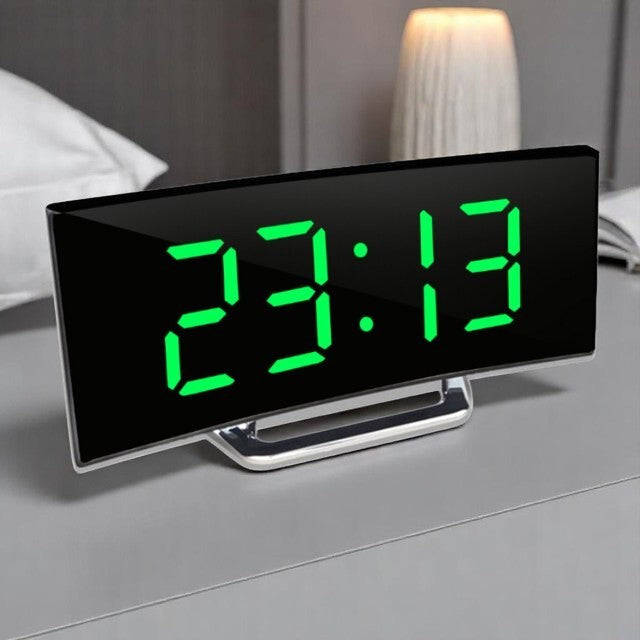 Digitale Wekker met Gebogen Leddisplay