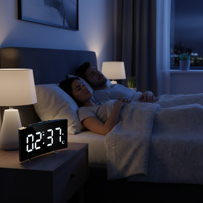 Digitale Wekker met Gebogen Leddisplay