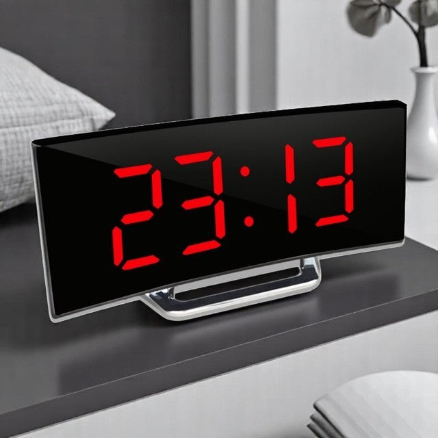 Digitale Wekker met Gebogen Leddisplay