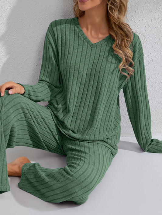 Comfortabele Dames Loungeset met Lange Mouwen en Broek