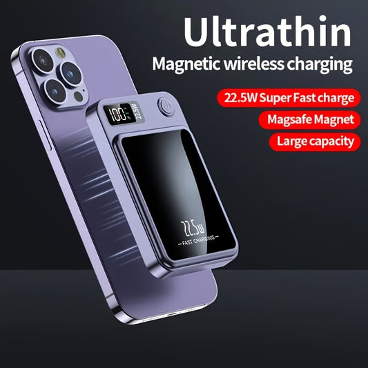 10.000 mAh Magnetische Powerbank – LED-display, USB Type-C