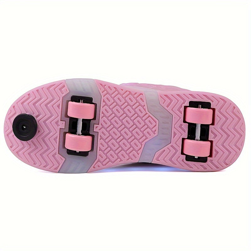 LED Rolschaats Sneakers Met Vleugeldetail En USB Oplaadbare Verlichting