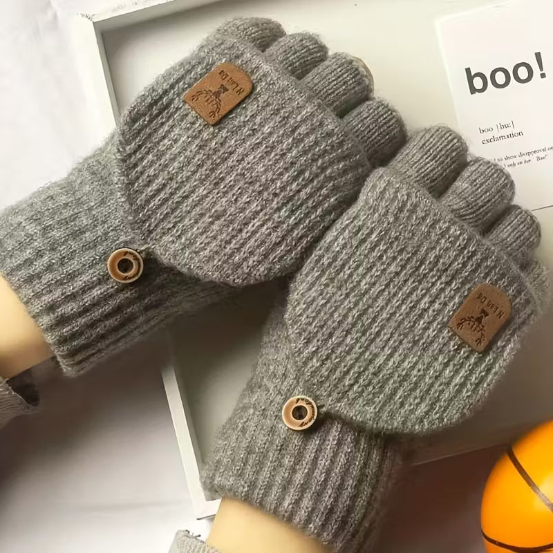 Gebreide Halfvinger Handschoenen Voor Warme Handen En Optimale Bewegingsvrijheid