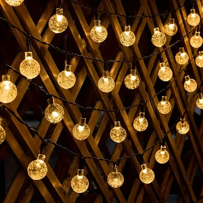 Zonne LED Bubbel- en Striplamp met 8 Lichtmodi voor Buiten