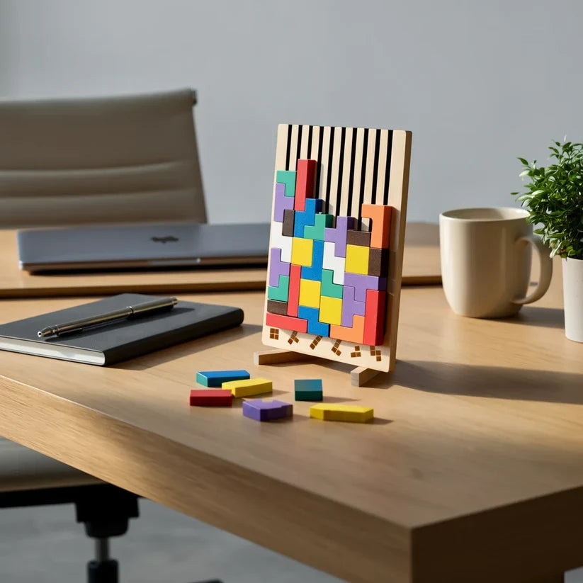 Houten Puzzelbord Voor Rustgevende En Creatieve Pauzemomenten