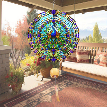 Metalen Pauw Windspinner voor Buiten