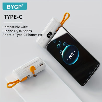 BYGP Mini Powerbank 5000mAh – Zakformaat Back-up voor iPhone & Android