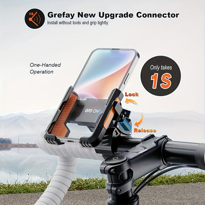 Verbeterde Fiets Telefoonhouder met Snelkoppeling en 360° Rotatie