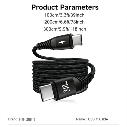 Gevlochten USB‑C Kabel met Snelladen (240W)