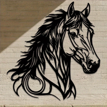 Metalen Paard Wanddecoratie – Stijlvol Kunstwerk voor Binnengebruik