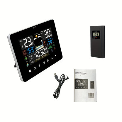 Weerstation met Draadloze Sensor – Digitale Klok, Temperatuur & Vochtigheid Binnen/Buiten
