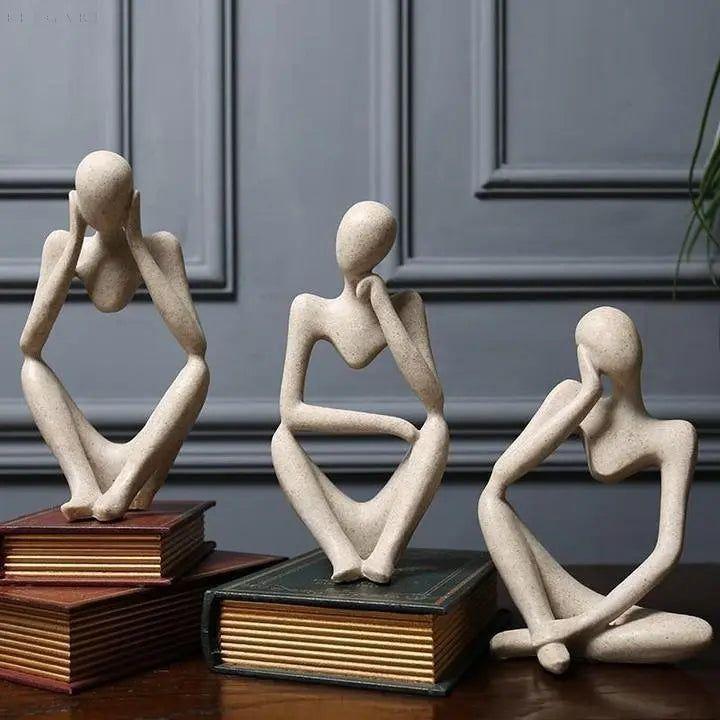 Abstracte Denker Sculptuur Voor Moderne Interieurs