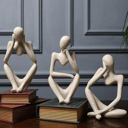Abstracte Denker Sculptuur Voor Moderne Interieurs
