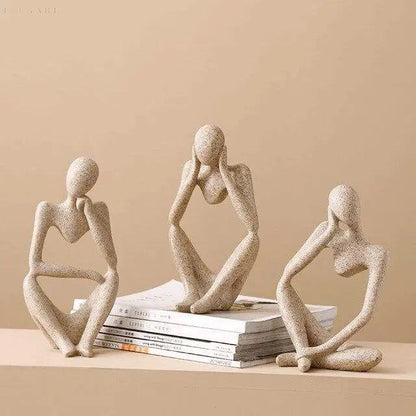 Abstracte Denker Sculptuur Voor Moderne Interieurs