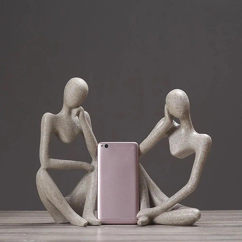 Abstracte Denker Sculptuur Voor Moderne Interieurs