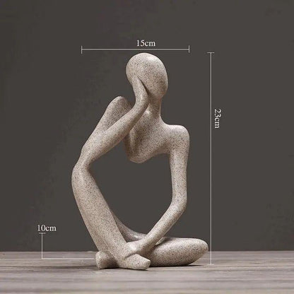 Abstracte Denker Sculptuur Voor Moderne Interieurs