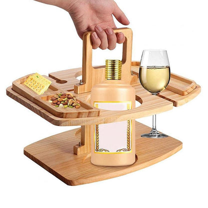Houten Picknicktafel Voor Snacks, Drank En Dagelijks Buitenplezier