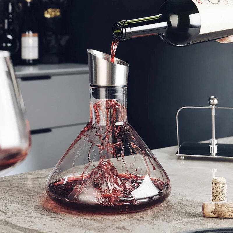 Wijnkaraf Van 1500 Ml Met Watervalbasis En 12‑Kanaals Luchtsysteem