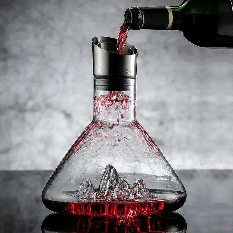 Wijnkaraf Van 1500 Ml Met Watervalbasis En 12‑Kanaals Luchtsysteem