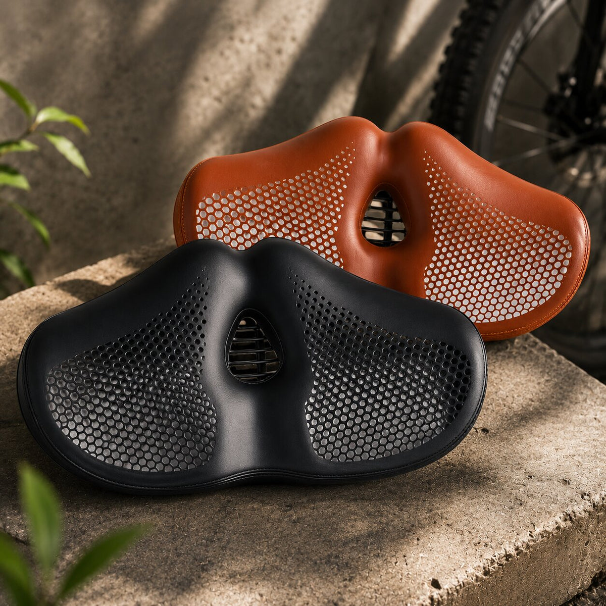 Noseless Fietszadel Met Brede Drukverlichting En Dubbele Vering Voor Comfort