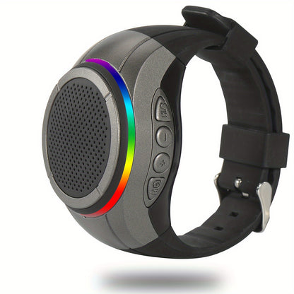 Draagbare Draadloze Speaker Horloge – Clip-on Mini Speaker met Microfoon, MP3, TWS & RGB