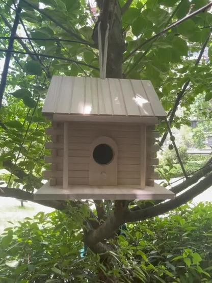 Handgemaakt Houten Vogelhuisje – Natuurlijk & Decoratief voor Kleine Vogels