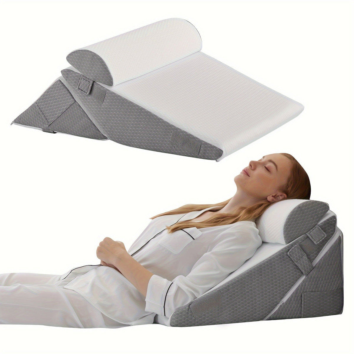 Verstelbaar Wigkussen Van Memory Foam Voor Comfortabele Ondersteuning