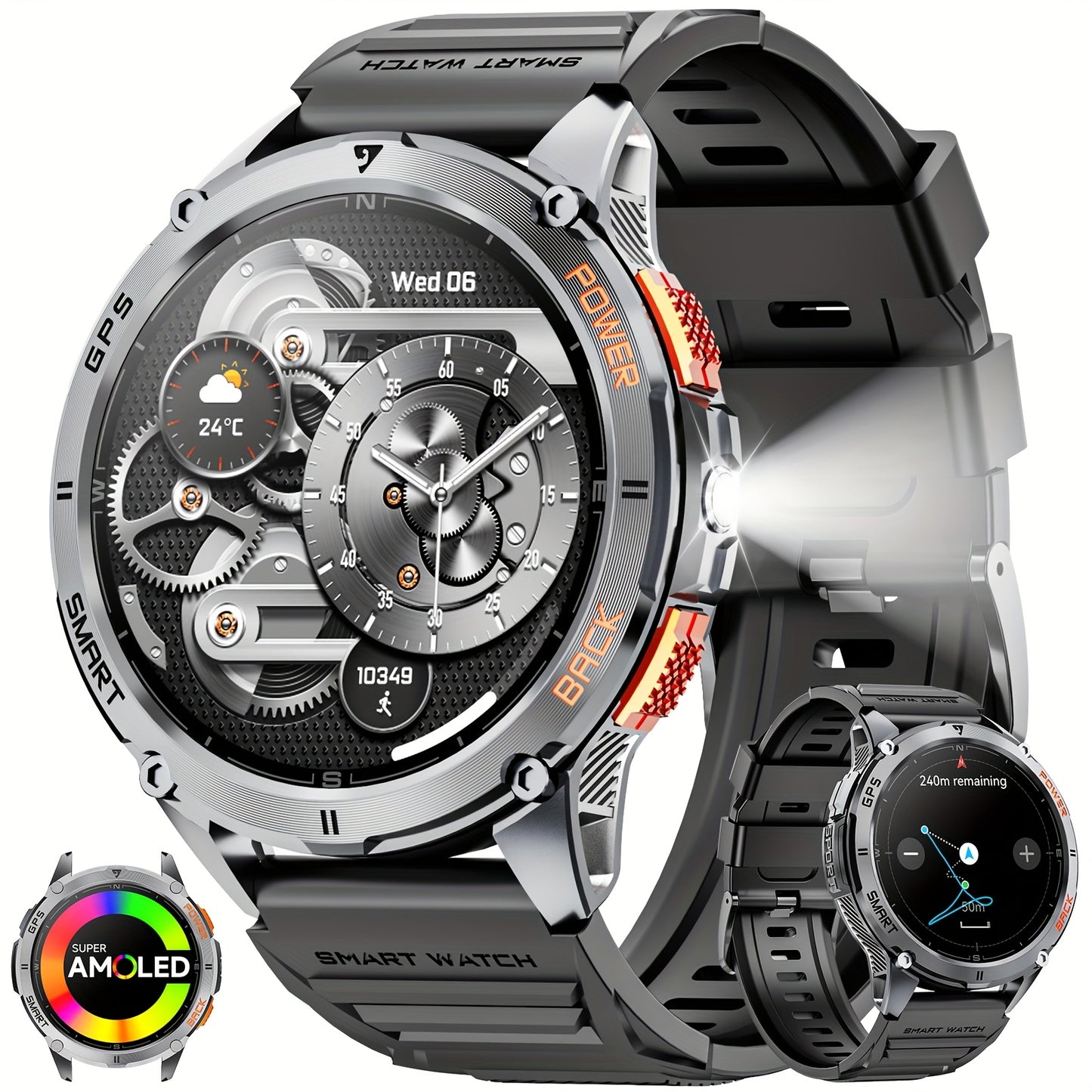 Outdoor smartwatch met GPS en AMOLED display