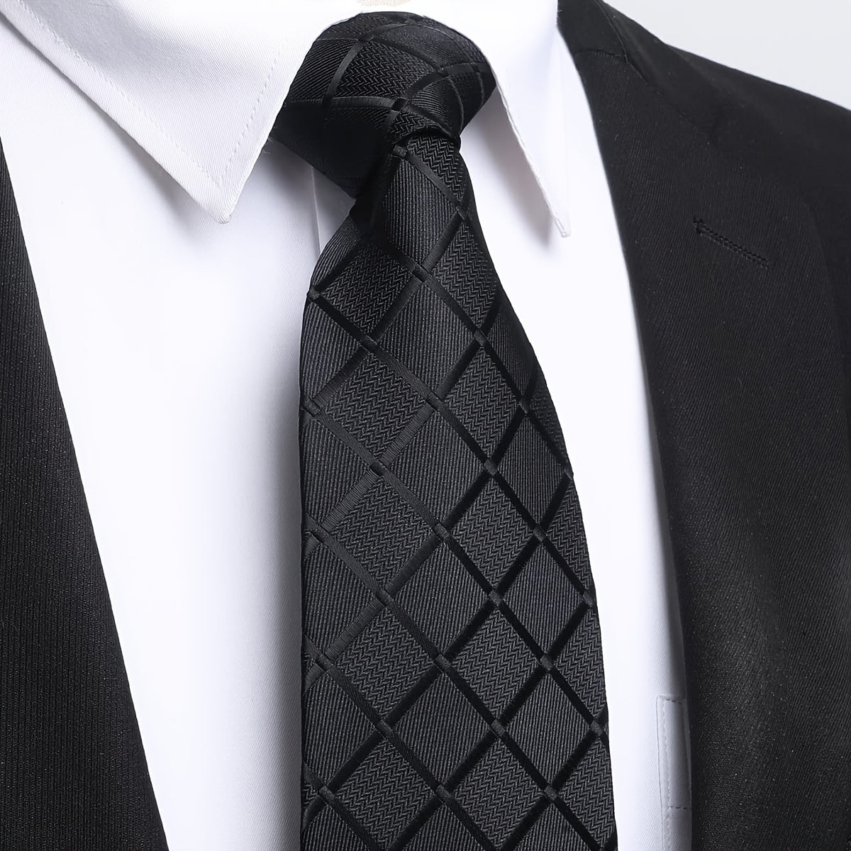 Heren Stropdas – 8 cm Klassieke Geruite Mode voor Feest & Zakelijk Gebruik