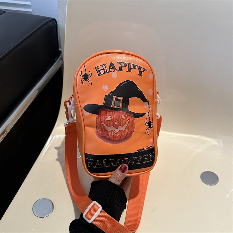 Halloween-schoudertas met Pompoen- en Spookmotieven
