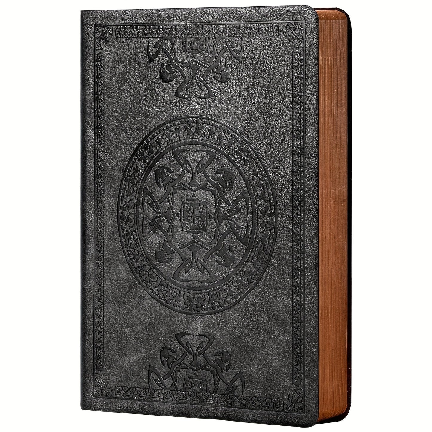 Vintage Kunstleren Dagboek – Herennotitieboek met Gerasterde Pagina’s