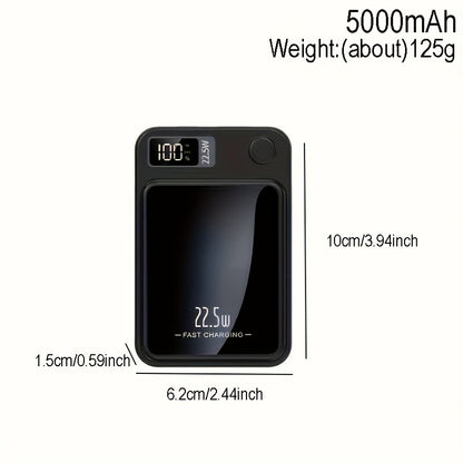 10.000 mAh Magnetische Powerbank – LED-display, USB Type-C