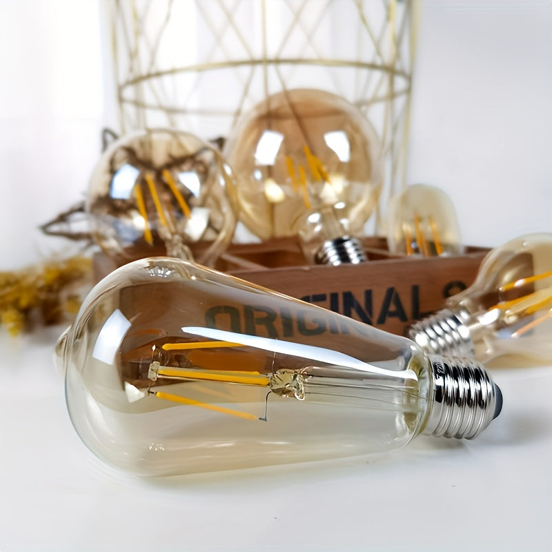 AmberGlow LED-buizen – Set van 2 Vintage Decorlampen