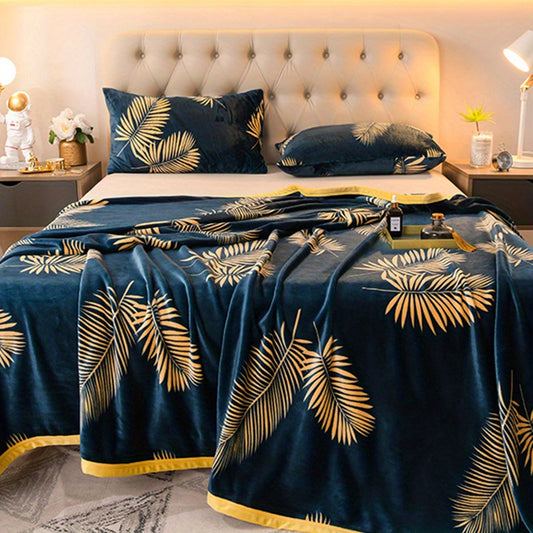 Ultra Zachte Fleece Deken met Tropisch Bladpatroon