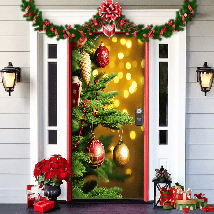 Deurdecoratie Voor Kerst En Halloween Met Eenvoudige Bevestiging
