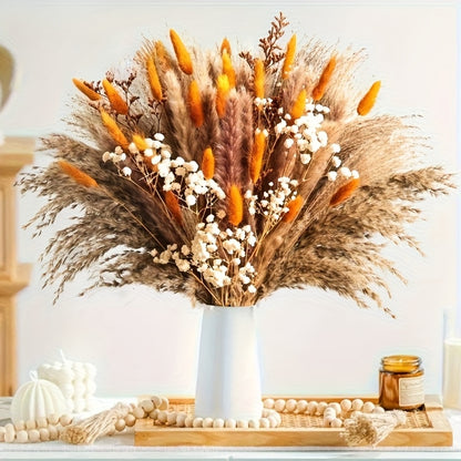 Herfst bloemstuk – 59 stuks kunstmatige pampasgras en baby's adem voor boho tafeldecoratie en seizoensaccenten